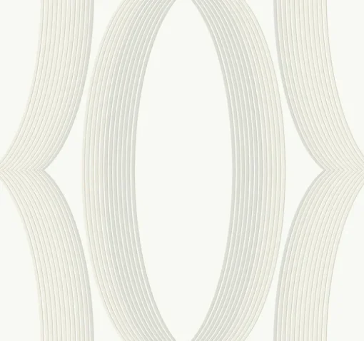 Candice Olson Casual Elegance Progression Ogee Wallpaper - White