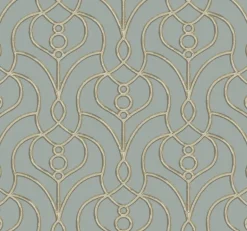 Candice Olson Casual Elegance Divine Trellis Wallpaper - Dusty Blue
