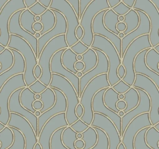 Candice Olson Casual Elegance Divine Trellis Wallpaper - Dusty Blue
