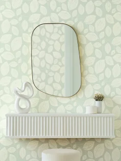 Candice Olson Casual Elegance Contoured Leaves Wallpaper - Green