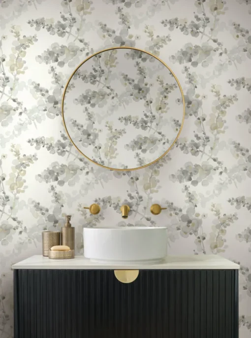 Candice Olson Casual Elegance Blossom Fling Wallpaper - Steel