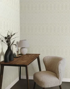 Candice Olson Casual Elegance Diamond Marquise Wallpaper - Blue & Neutral