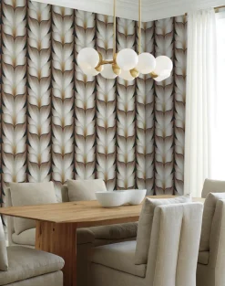 Candice Olson Casual Elegance Lotus Light Stripe Wallpaper - Black