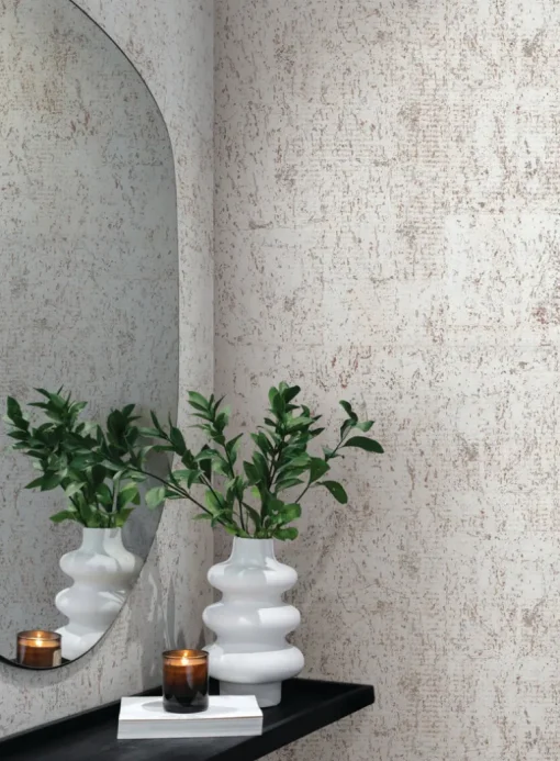 Candice Olson Casual Elegance Cork Wallpaper - White & Silver