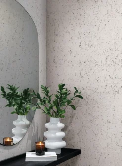 Candice Olson Casual Elegance Cork Wallpaper - Pale Grey & Silver