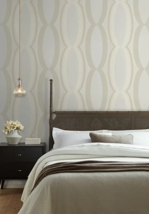 Candice Olson Casual Elegance Progression Ogee Wallpaper - Blonde