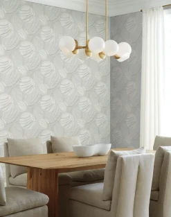 Candice Olson Casual Elegance Floating Lanterns Wallpaper - Light Grey