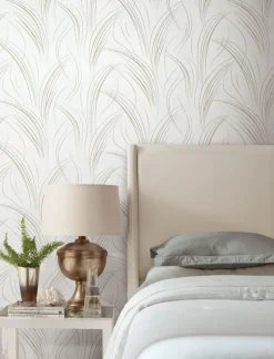 Candice Olson Casual Elegance Graceful Wisp Wallpaper - White