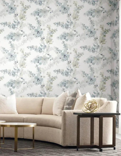 Candice Olson Casual Elegance Blossom Fling Wallpaper - Blue