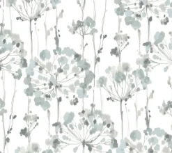 Candice Olson Modern Artisan Flourish Wallpaper - Sheer Blue
