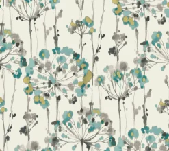 Candice Olson Modern Artisan Flourish Wallpaper - Turquoise