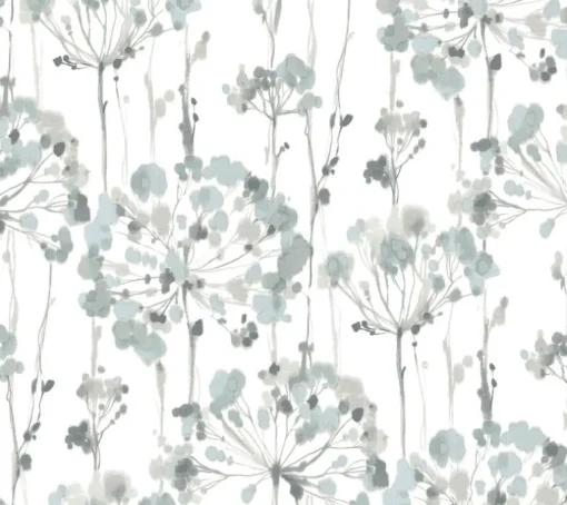Candice Olson Modern Artisan Flourish Wallpaper - Sheer Blue