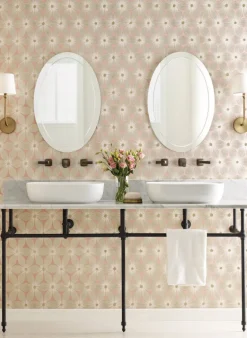 Candice Olson Modern Artisan Everlasting Wallpaper - Coral & Gold