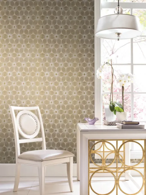 Candice Olson Modern Artisan Everlasting Wallpaper - Beige & Gold