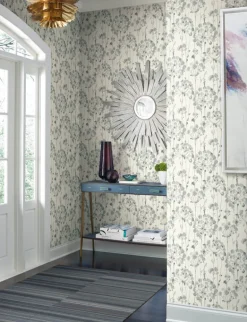 Candice Olson Modern Artisan Flourish Wallpaper - Sheer Blue