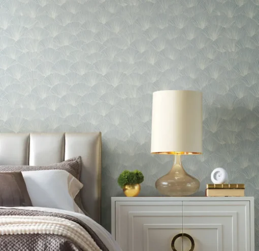 Candice Olson Modern Artisan Luminous Ginkgo Wallpaper - Blue
