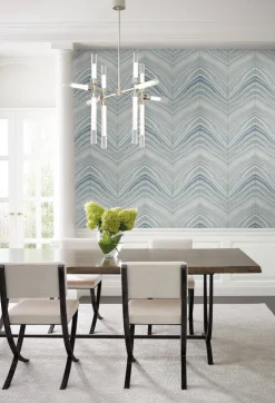 Candice Olson Modern Artisan Onyx Strata Wallpaper - Blue