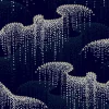 Candice Olson Modern Nature Moonlight Pearls Wallpaper - Navy