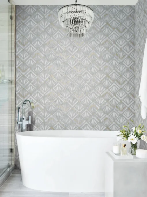 Candice Olson Modern Nature Modern Shell Wallpaper - Blue Gray