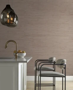 Candice Olson Modern Nature Metallic Jute Wallpaper - Tan & Silver