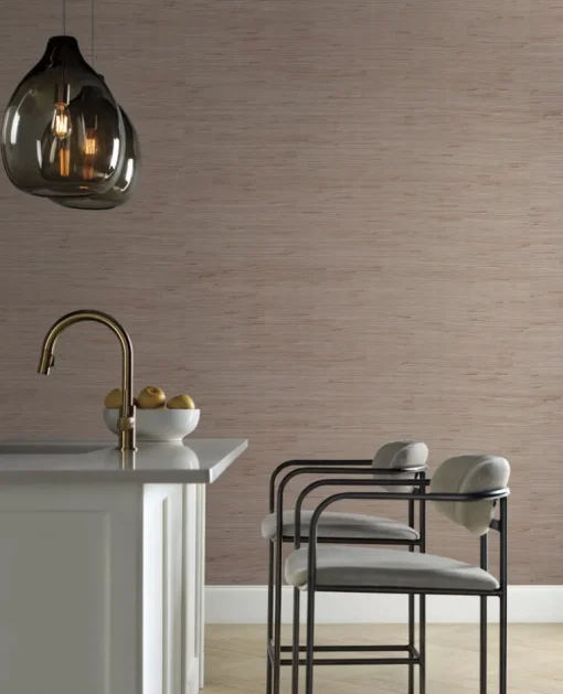 Candice Olson Modern Nature Metallic Jute Wallpaper - Tan & Silver