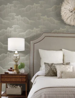 Candice Olson Modern Nature Moonlight Pearls Wallpaper - Taupe