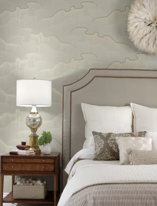 Candice Olson Modern Nature Moonlight Pearls Wallpaper - Light Taupe