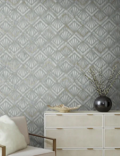 Candice Olson Modern Nature Modern Shell Wallpaper - Blue Gray