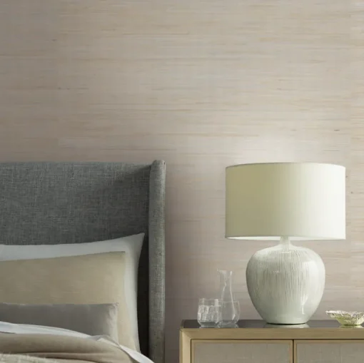 Candice Olson Modern Nature Metallic Jute Wallpaper - Beige & Silver