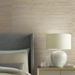 Candice Olson Modern Nature Metallic Jute Wallpaper - Beige & Silver