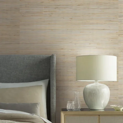 Candice Olson Modern Nature Metallic Jute Wallpaper - Beige & Silver