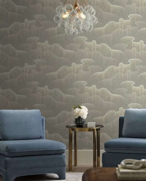 Candice Olson Modern Nature Moonlight Pearls Wallpaper - Taupe