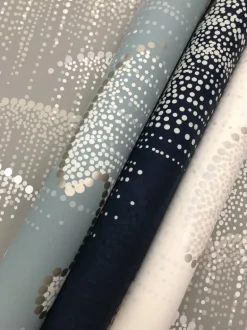 Candice Olson Modern Nature Moonlight Pearls Wallpaper - Navy