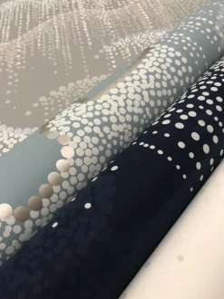Candice Olson Modern Nature Moonlight Pearls Wallpaper - Navy