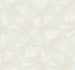 Candice Olson Natural Discovery Layered Lily Pads Wallpaper - White