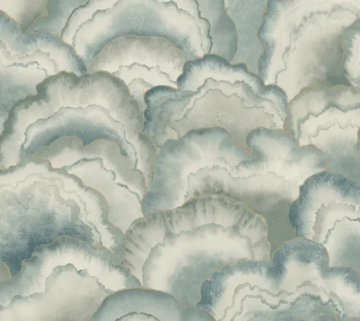 Candice Olson Natural Discovery Abalone Fans Wallpaper - Mist