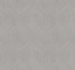Candice Olson Natural Discovery Fine Line Geometric Wallpaper - Grey