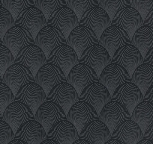 Candice Olson Natural Discovery Metallic Scallop Wallpaper - Black