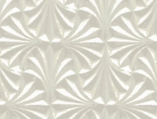 Candice Olson Natural Discovery Sculpted Fans Wallpaper - Ivory