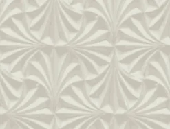 Candice Olson Natural Discovery Sculpted Fans Wallpaper - Taupe