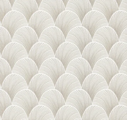 Candice Olson Natural Discovery Metallic Scallop Wallpaper - Black & White