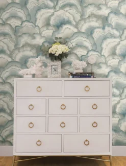 Candice Olson Natural Discovery Abalone Fans Wallpaper - Mist