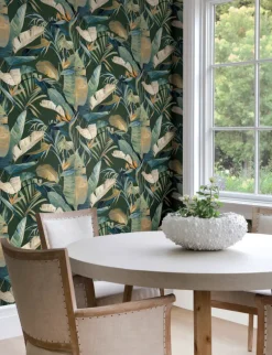 Candice Olson Natural Discovery Tropical Cabana Wallpaper - Green