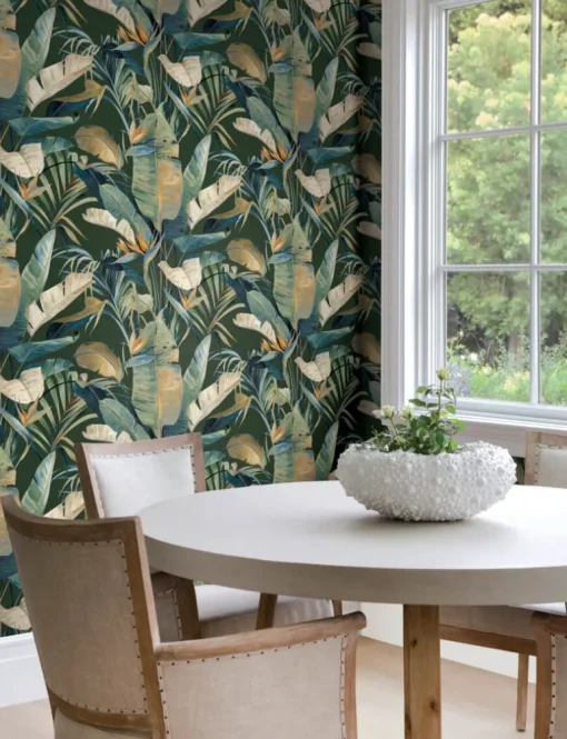 Candice Olson Natural Discovery Tropical Cabana Wallpaper - Green