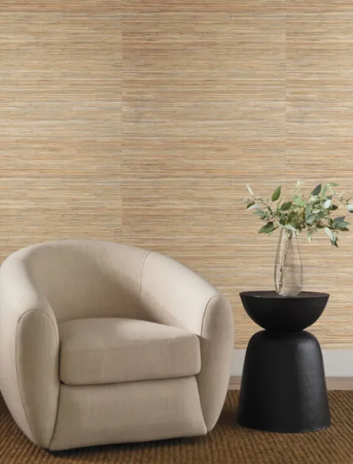 Candice Olson Natural Discovery Bamboo Hemp Blend Wallpaper - White