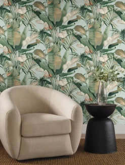 Candice Olson Natural Discovery Tropical Cabana Wallpaper - Spa