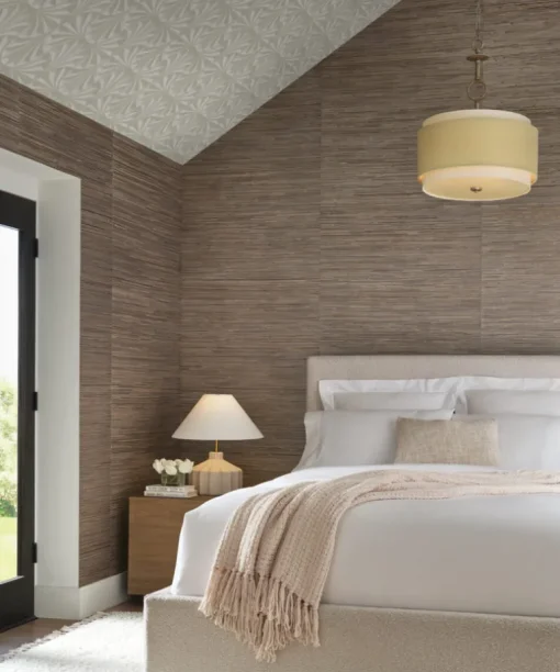 Candice Olson Natural Discovery Sculpted Fans Wallpaper - Taupe