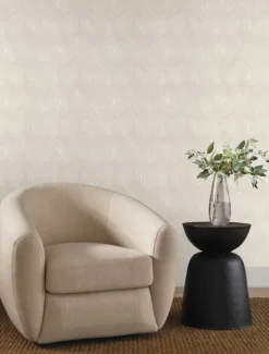 Candice Olson Natural Discovery Fine Line Geometric Wallpaper - Taupe