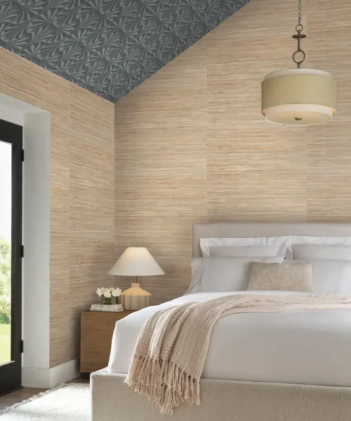 Candice Olson Natural Discovery Bamboo Hemp Blend Wallpaper - White