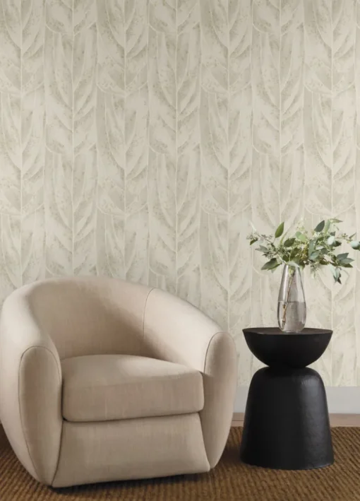 Candice Olson Natural Discovery Dicot Leaf Wallpaper - Beige